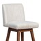 Armen Living Basila Swivel Bar Stool in Brown Oak Wood Finish with Beige Fabric 840254332188 - alternate 6